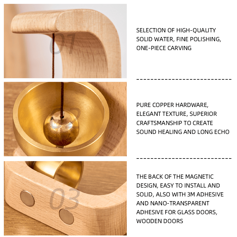 🔥LAST DAY 49% OFF - 🔔Suction Door Type Solid Wood Wind Chime🎵🔥