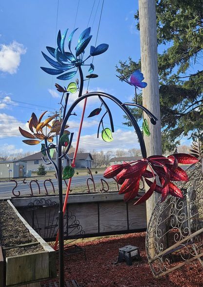 🔥Last Day 70% OFF 🏠Beautiful Multi Colored Flowers Wind Spinner