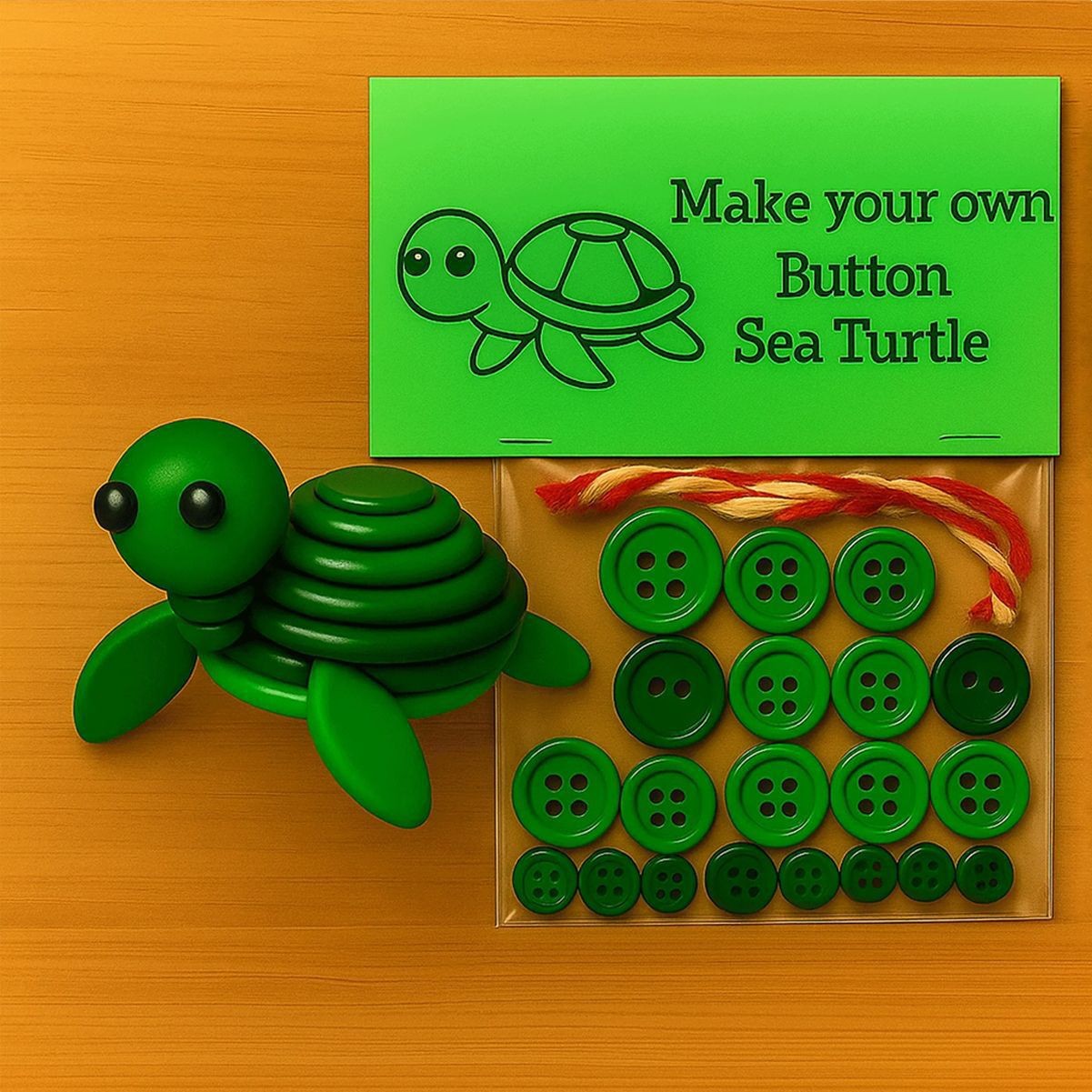 DIY Button Snowman Ornament Kit