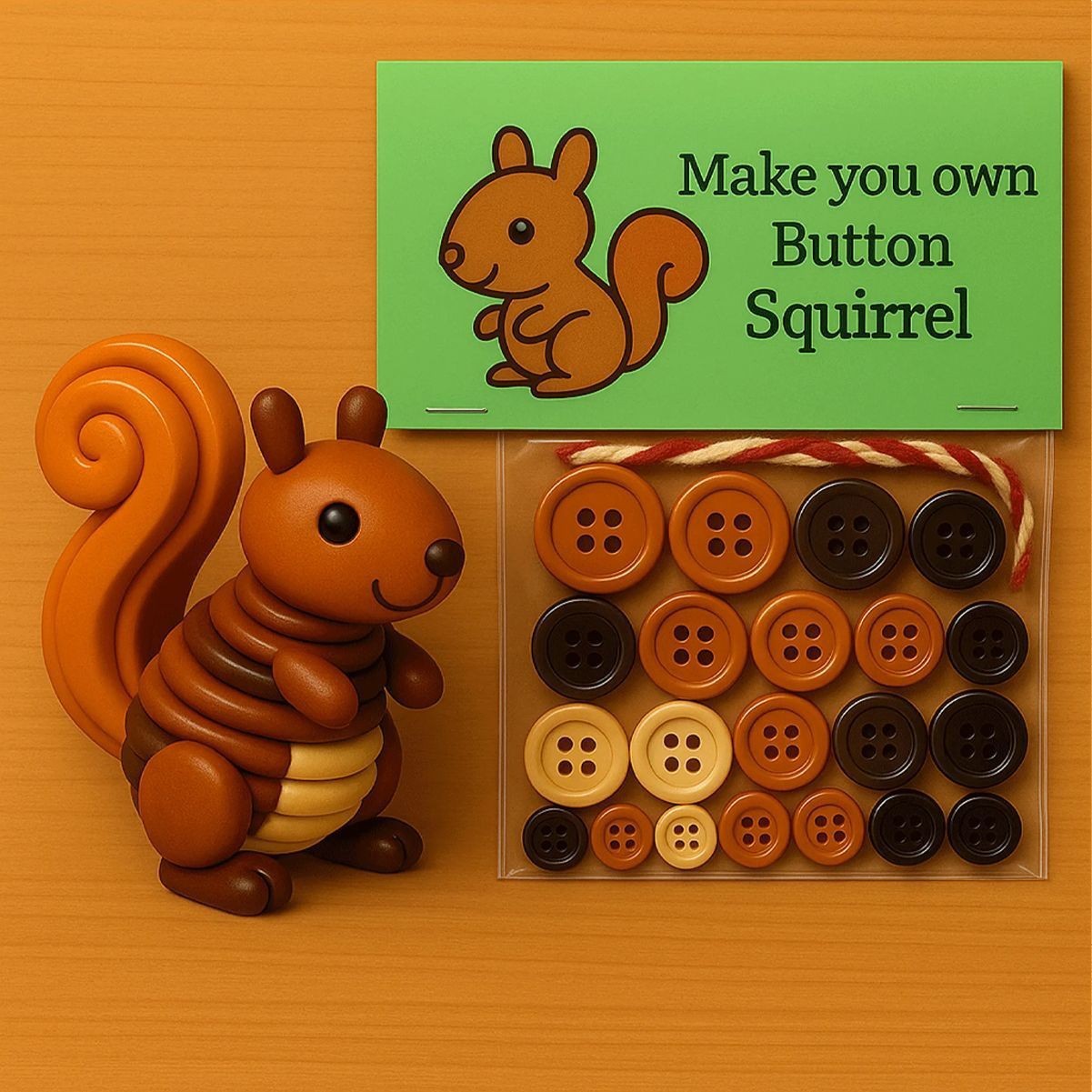 DIY Button Snowman Ornament Kit