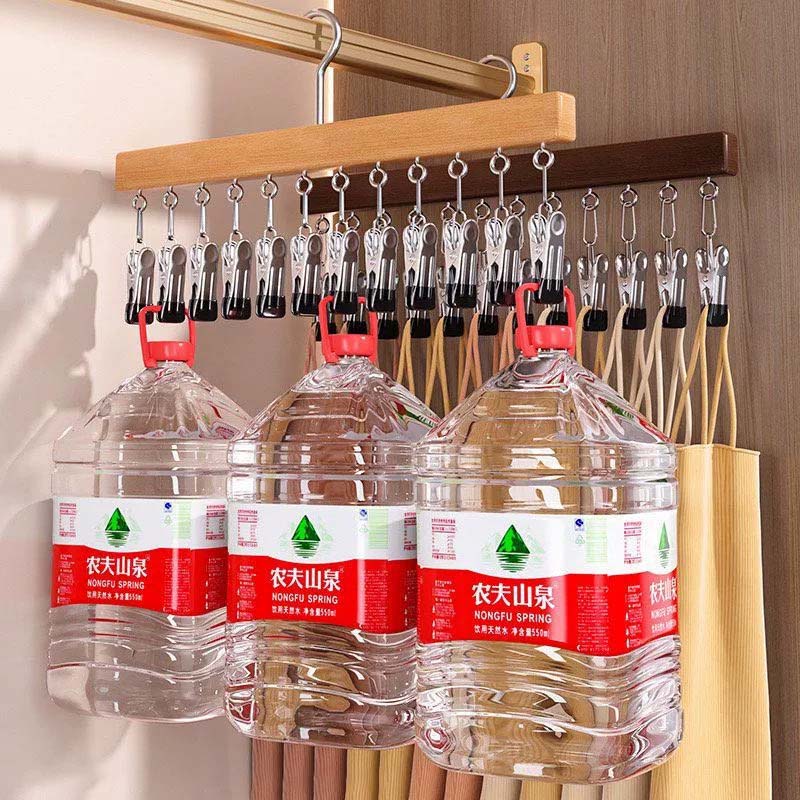 🏆 50K+ SOLD! 🌿✨PureWood Rotating Closet Organizer - Vertical Space Saver & Wrinkle-Free Storage Solution 👖