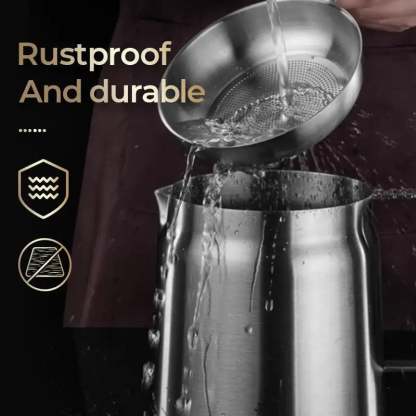 ✨2 - in - 1 304 Stainless Steel Multifunctional Oil Strainer Pot 👍