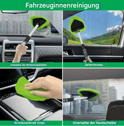 🔥Microfiber Car Windshield Cleaning Tool with Extendable Handle