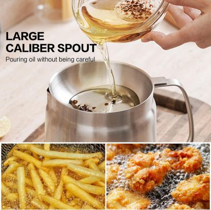 ✨2 - in - 1 304 Stainless Steel Multifunctional Oil Strainer Pot 👍