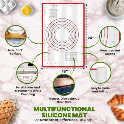 Stainless Steel Rolling Pin With Adjustable Thickness Rings