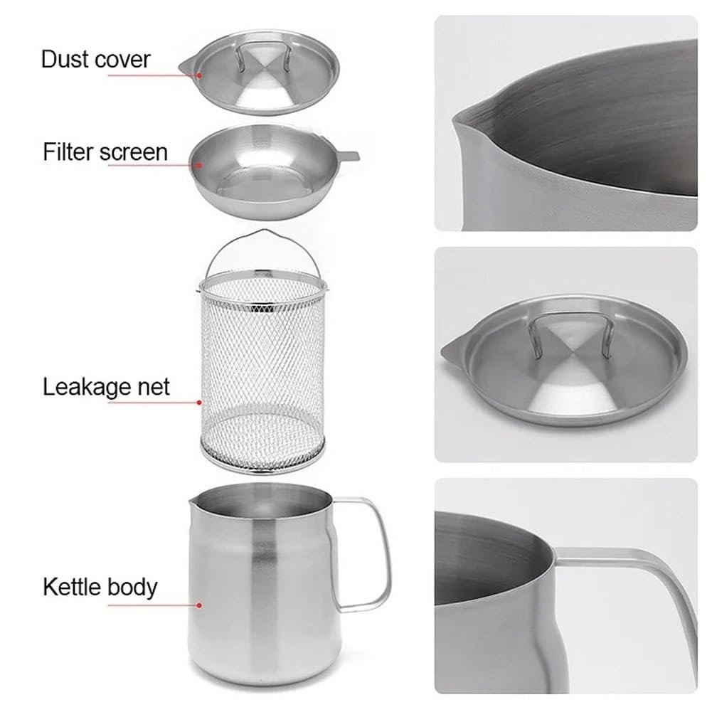 ✨2 - in - 1 304 Stainless Steel Multifunctional Oil Strainer Pot 👍