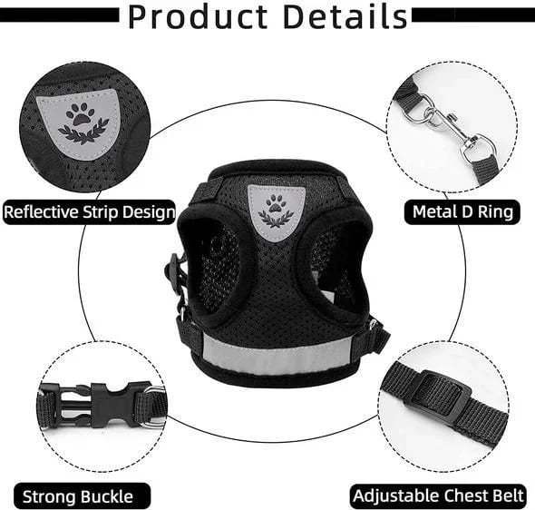 Adjustable Breathable Luminous Purrfect Feline Freedom Harness