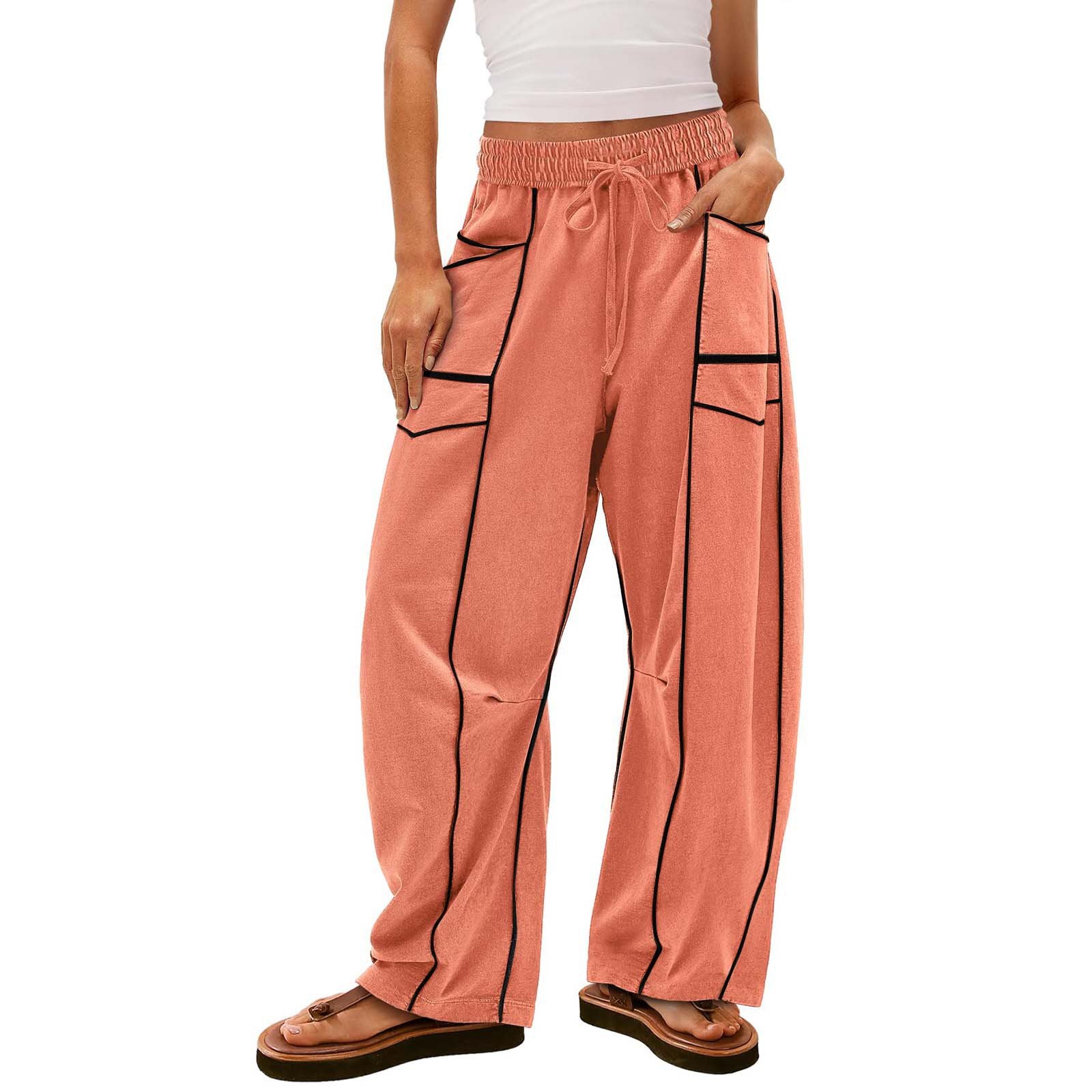 $10 off—this week only!🔥Womens Baggy Barrel Pants Wide Leg Lounge Drawstring Sweatpants with Pockets