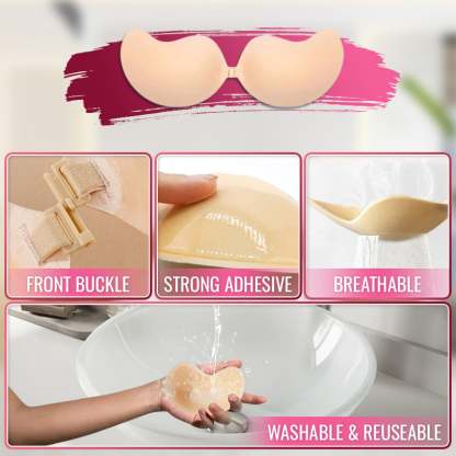 🌷 Sweat Proof Secure – Invisible Diva Strapless Backless Push-Up Bra