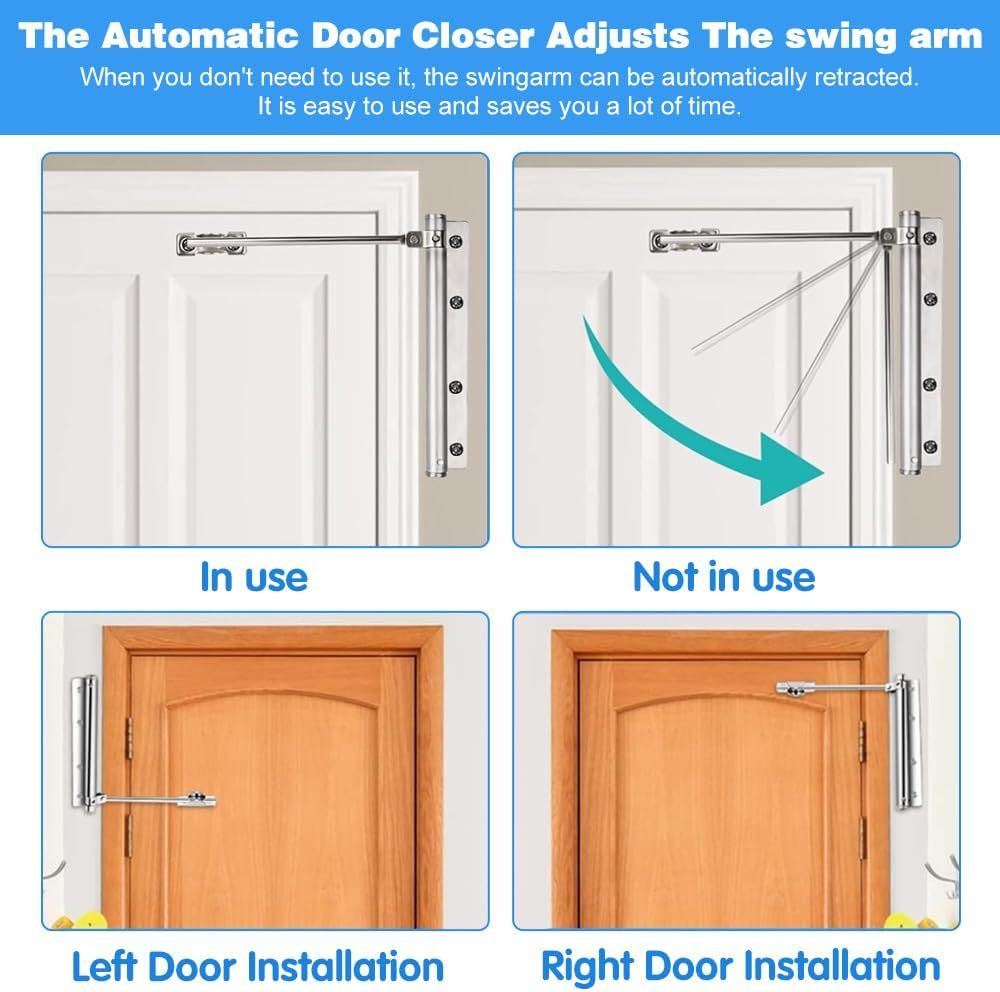 Automatic Door Self-Closing Hinge