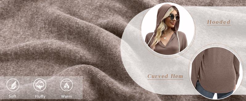 WIHOLL Womens Fashion Tops Hoodies for Women Pullover Oversized Sweatshirts Long SLeeve Shirts Loose Fit*(Size UP 1-2 for True Oversized Look!)*