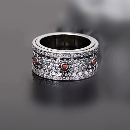 🎁 925 Sterling Silver Personalized Stress Reducing Rotatable Gear Ring 💎