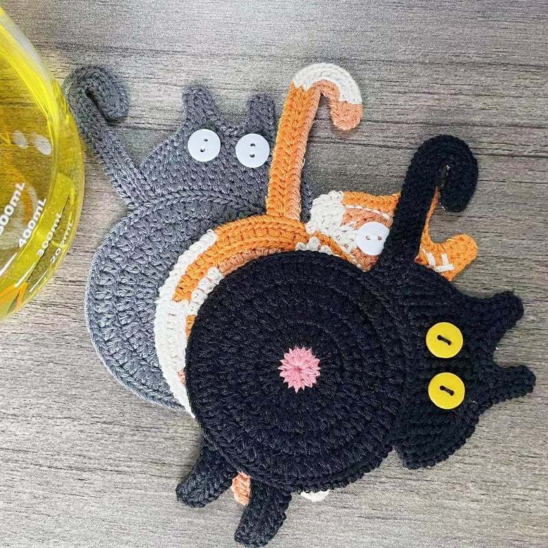 🔥ONLY TODAY!! -Pay 1 Get 2🐱Cat Butt Coasters💞