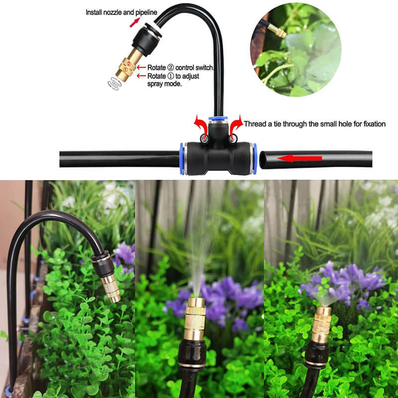 Drip Irrigation Kit with 360° Flexible Hose
