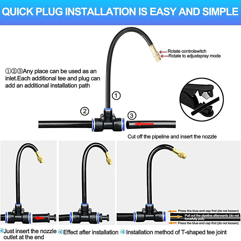 Drip Irrigation Kit with 360° Flexible Hose
