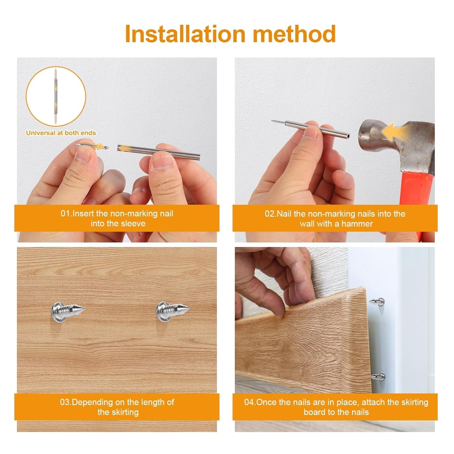 Woyuosn Seamless 2-Sided Nails for Wood