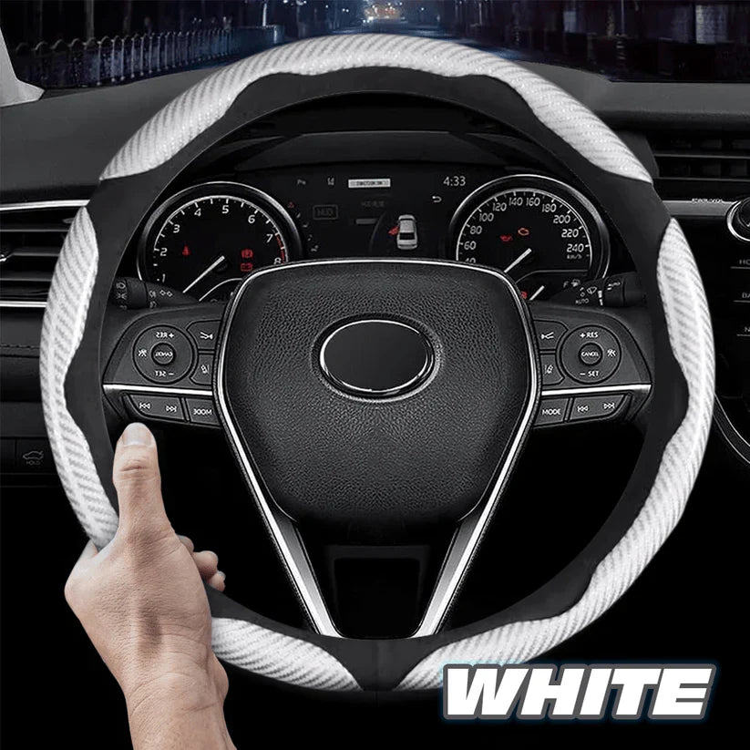 Universal Laser Carbon Fiber Pattern Steering Wheel Cover