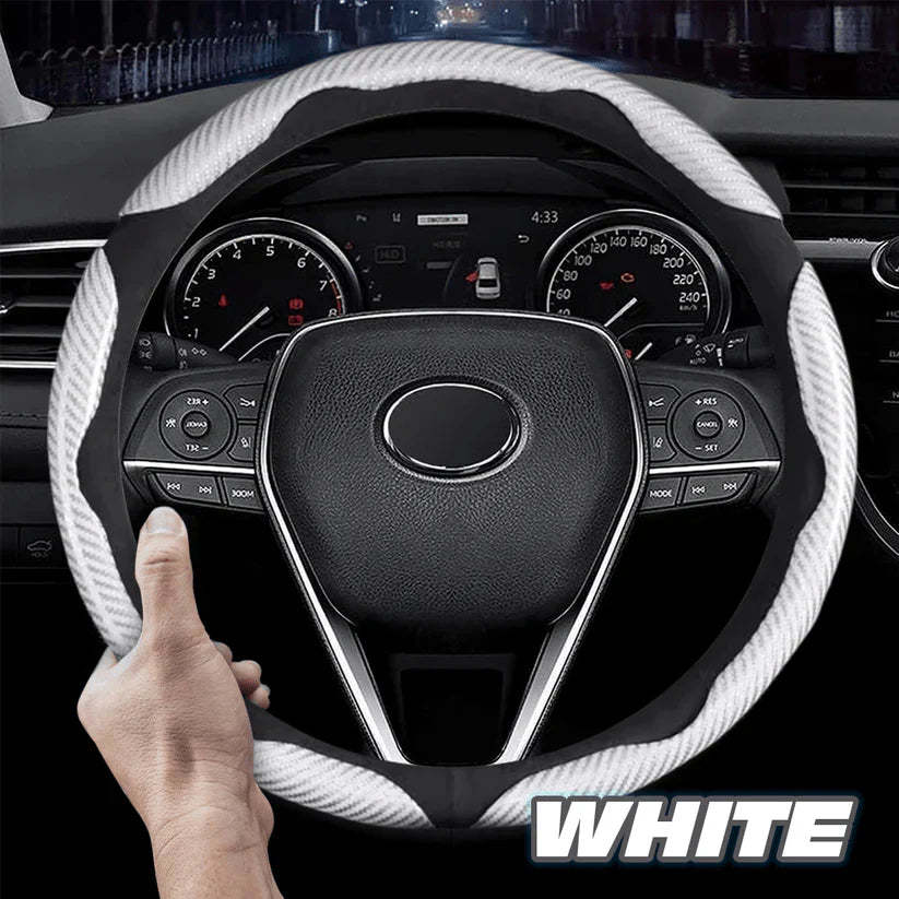 Universal Laser Carbon Fiber Pattern Steering Wheel Cover