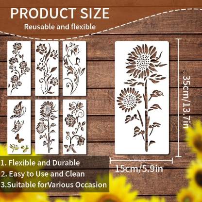 Garden Fence Large Flower Stencils-DIY decoration