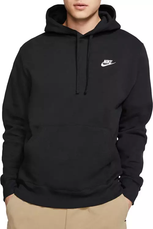 Nike Men's Black Sportswear Club Fleece Hoodie