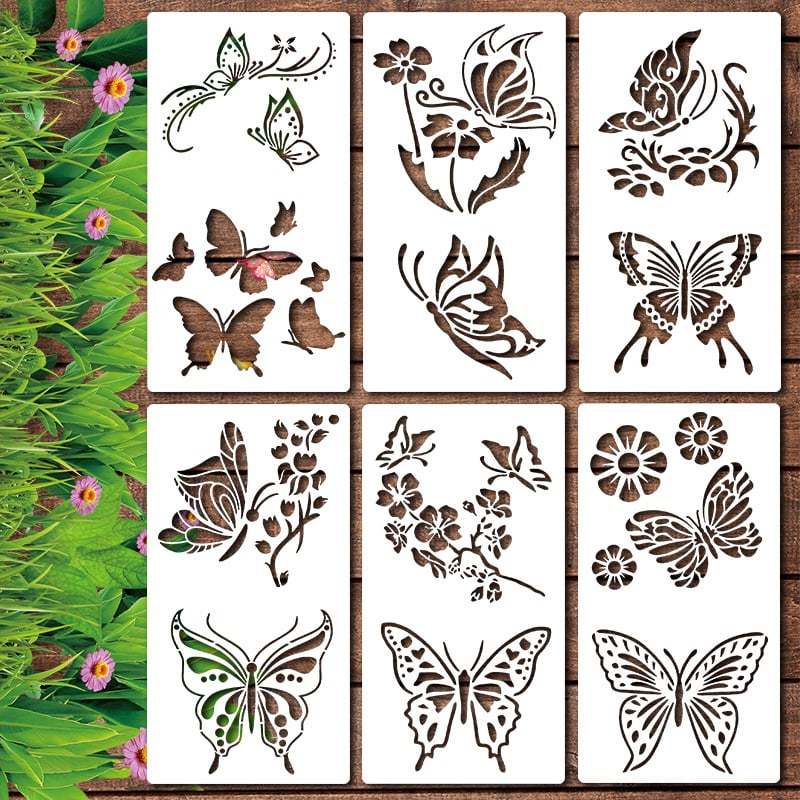 Garden Fence Large Flower Stencils-DIY decoration
