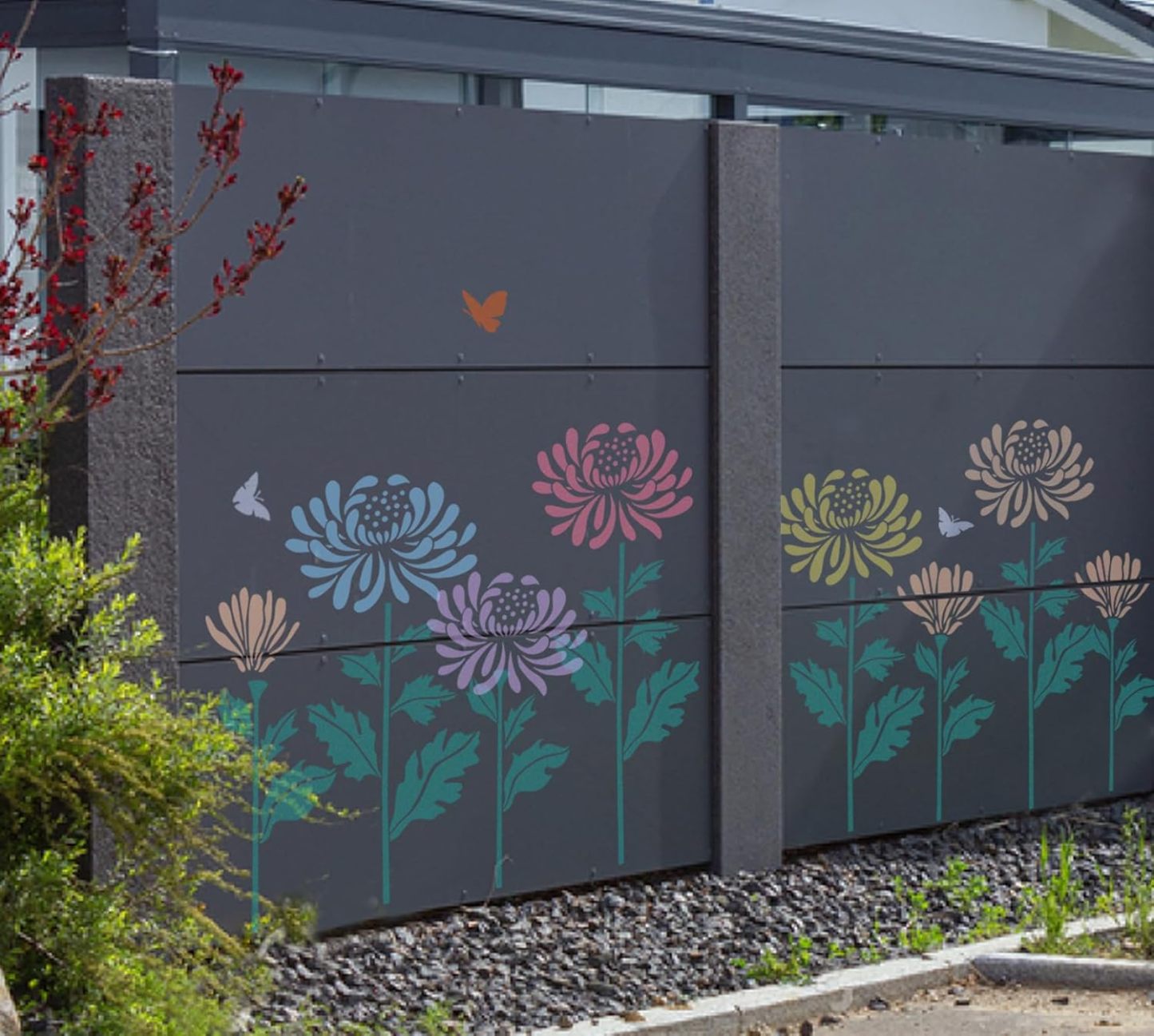 Garden Fence Large Flower Stencils-DIY decoration