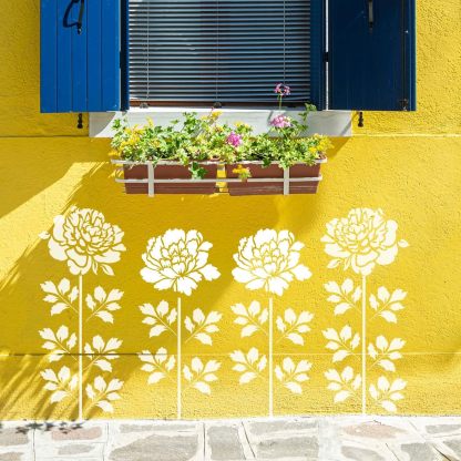 Garden Fence Large Flower Stencils-DIY decoration
