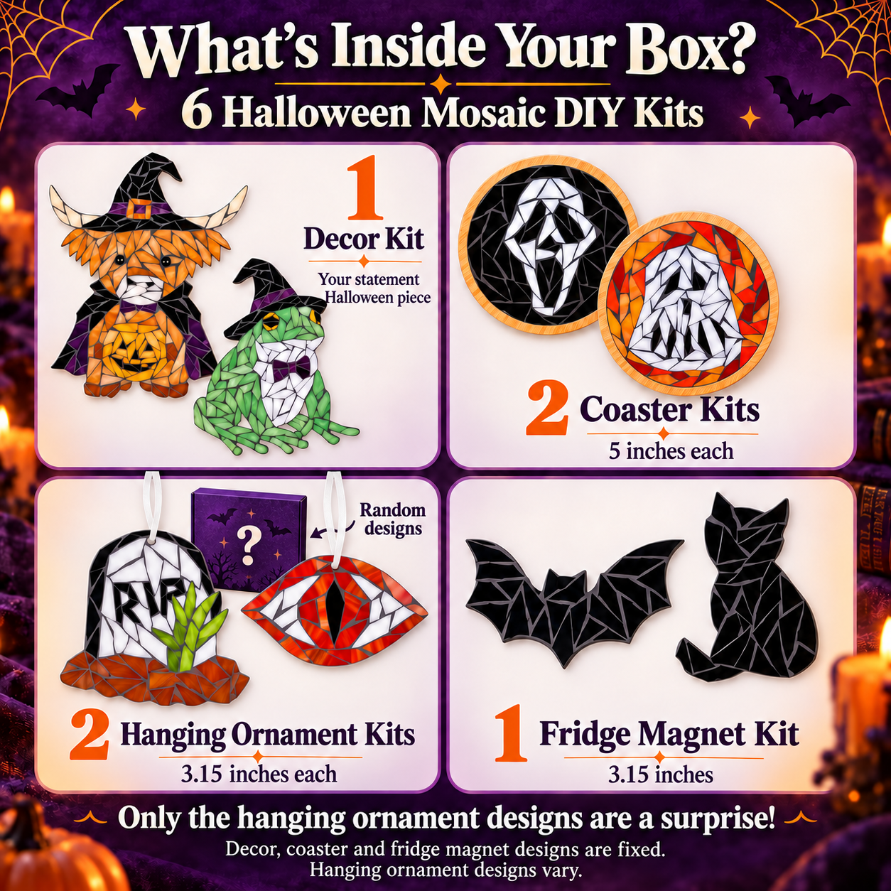 Whimsy DIY Halloween Mystery Gift Box Mosaic Kit Puzzles