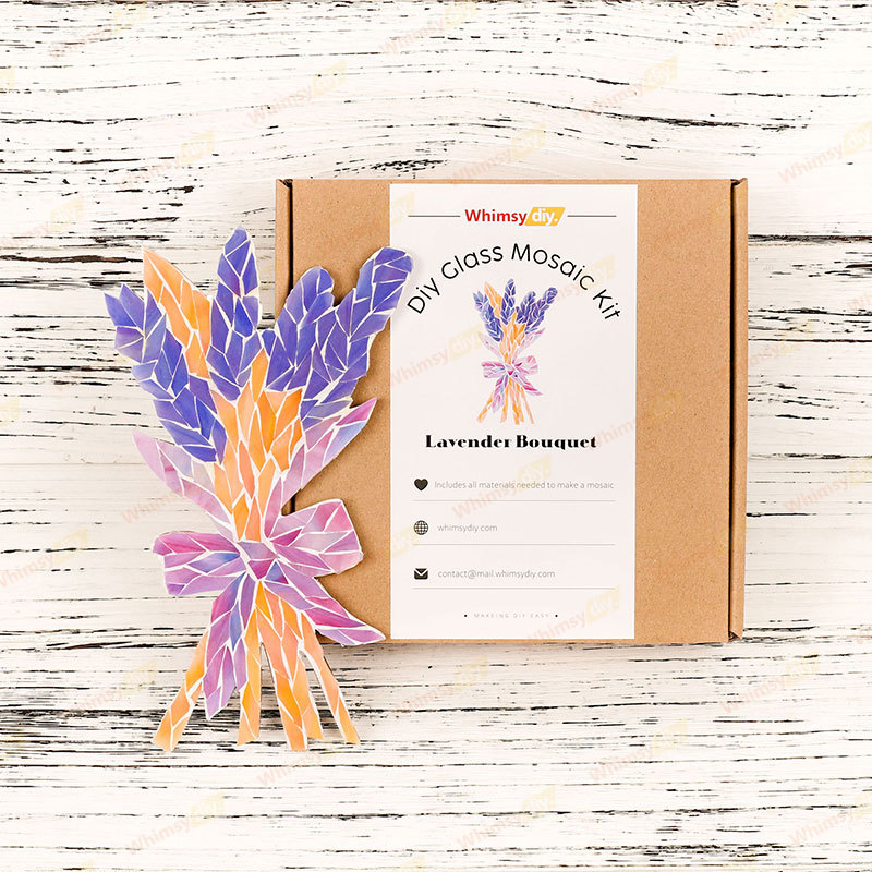 Lavender Bouquet Glass Mosaic Kit