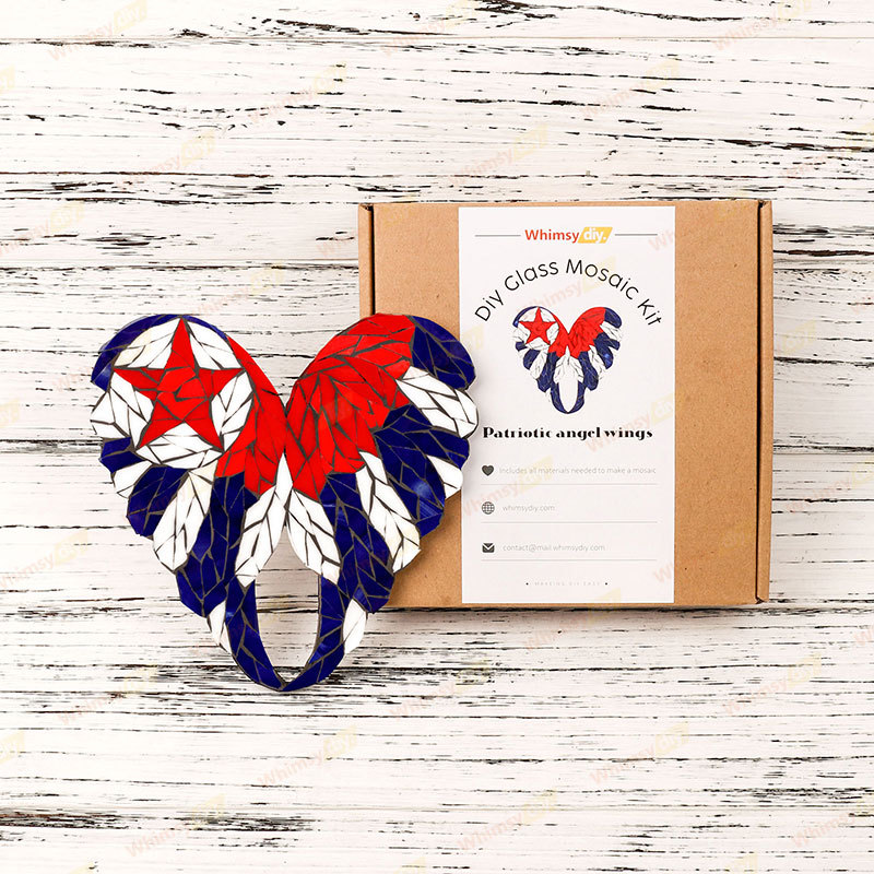 Patriotic angel Wings Glass Mosaic Kit