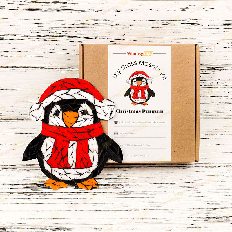 Christmas Penguin Glass Mosaic Kit