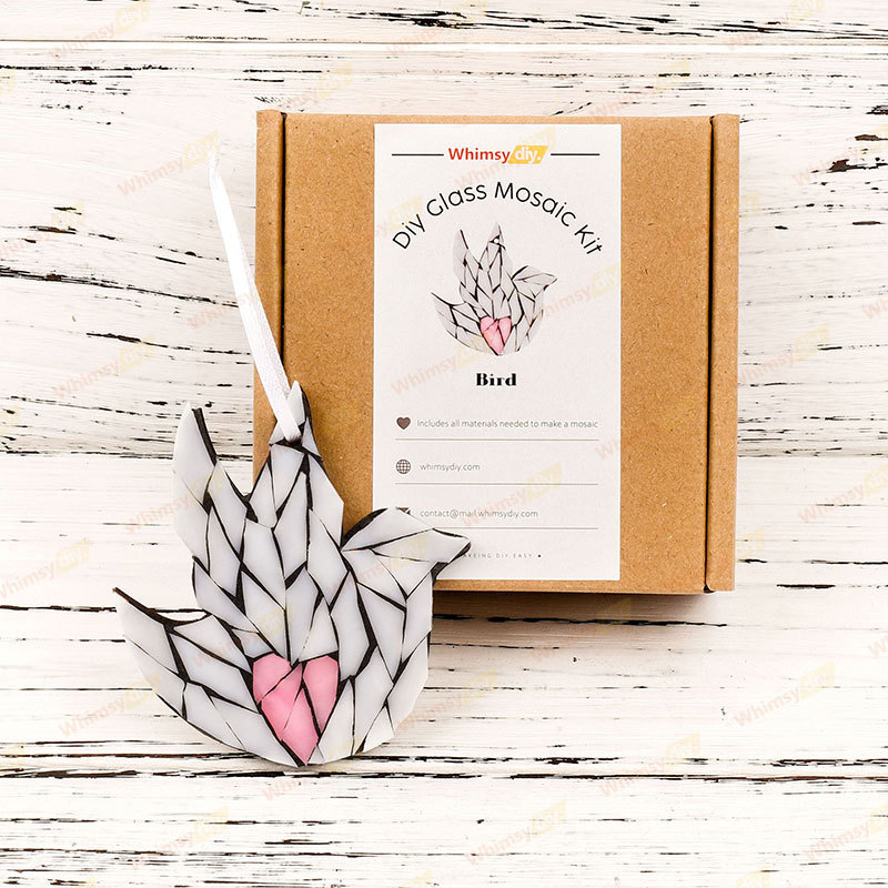 Bird Glass Christmas Ornaments Mosaic Kit