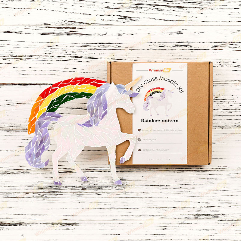 Rainbow Unicorn Glass Mosaic Kit