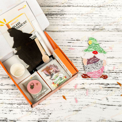 Whimsy DIY Easter Egg Gnome Style 1 Glass Mosaic Kit Puzzles