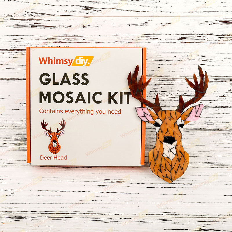 Deer Head Glass Mosaic Kit