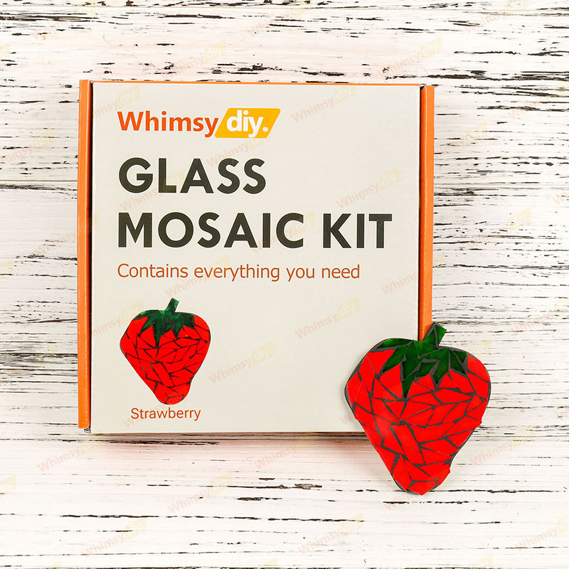 Whimsy DIY Strawberry Glass Mosaic Kit Puzzles