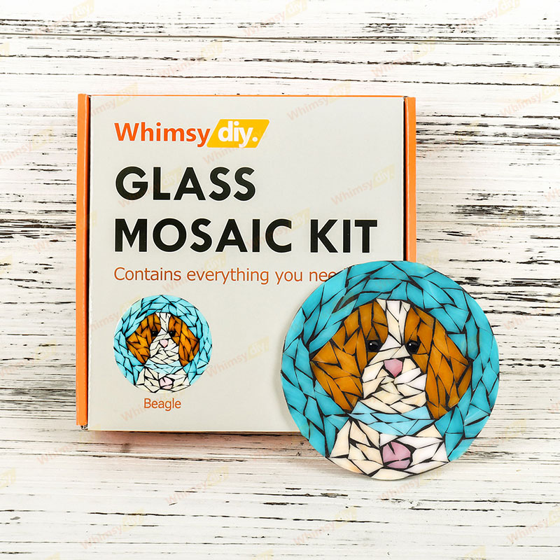 Whimsy DIY Beagle Glass Mosaic Kit Puzzles