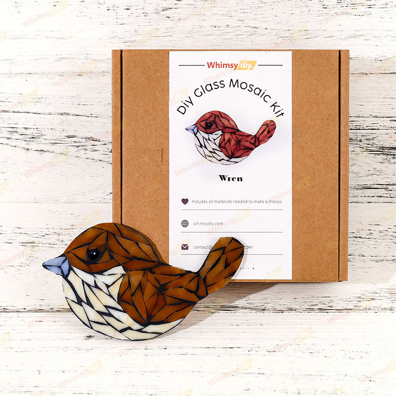 Wren Glass Mosaic Kit | DIY Arts & Crafts Kit for Adults