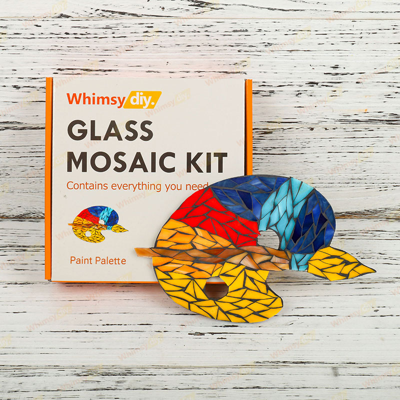 Whimsy DIY Paint Palette Glass Mosaic Kit Puzzles