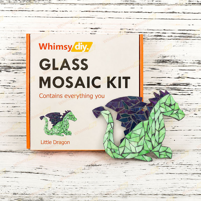 Whimsy DIY little Dragon Glass Mosaic Kit Puzzles