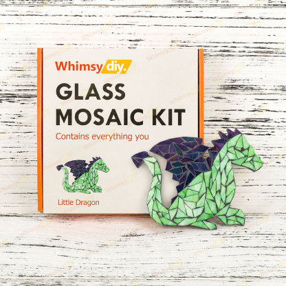 Whimsy DIY little Dragon Glass Mosaic Kit Puzzles