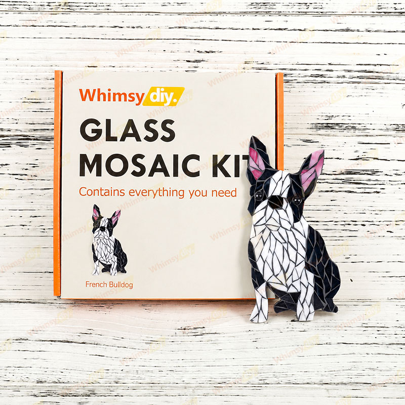 Whimsy DIY French Bulldog Glass Mosaic Kit Puzzles