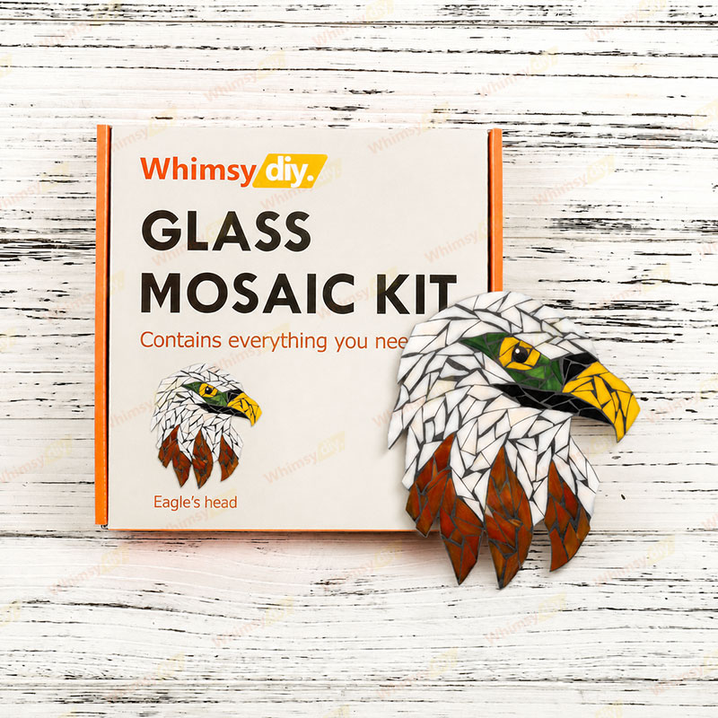 Whimsy DIY Eagle's Head Glass Mosaic Kit Puzzles