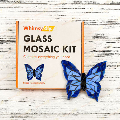 Whimsy DIY Fridge Magnet- Butterfly Glass Mosaic Kit Puzzles
