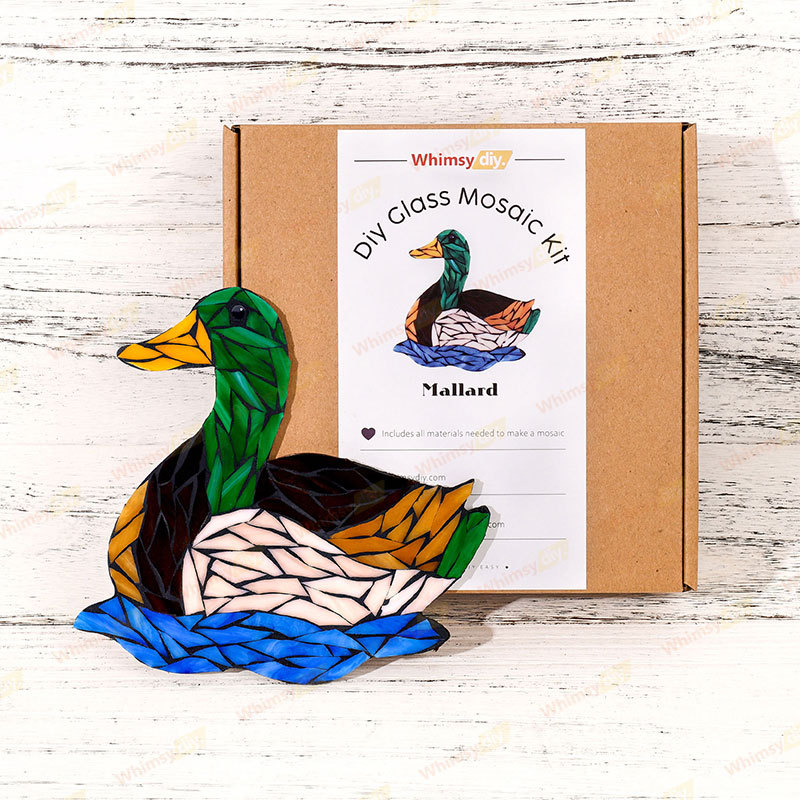 Mallard Duck Glass Mosaic Kit | DIY Arts & Crafts Kit for Adults