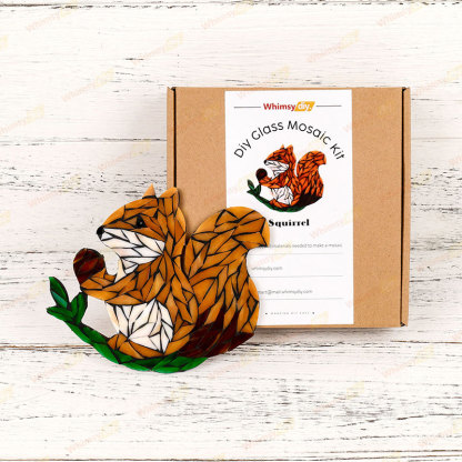 Squirrel Glass Mosaic Kit | DIY Arts & Crafts Kit for