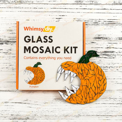 Whimsy DIY Pumpkin Glass Mosaic Kit Puzzles