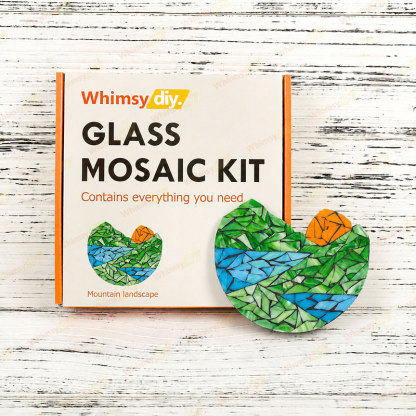 Whimsy DIY Mountain Landscape Glass Mosaic Kit Puzzles