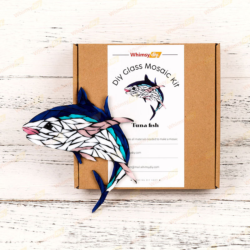 Tuna Fish Glass Mosaic Kit| DIY Arts & Crafts Kit for Adults