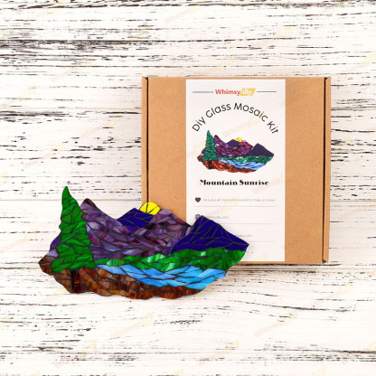 Mountain Sunrise Stained Glass Mosaic Kit